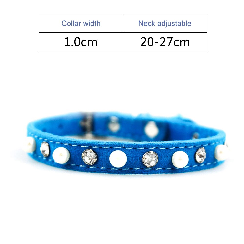 Cat Collar With Bell - blue-jw0002 / As pictures