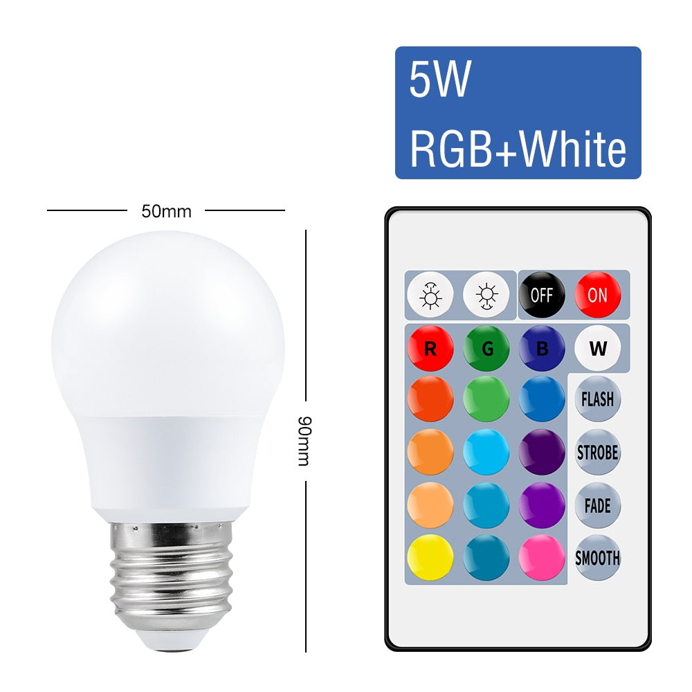 Smart Control Light Bulb - RGB-White-5W / Two Years Warranty