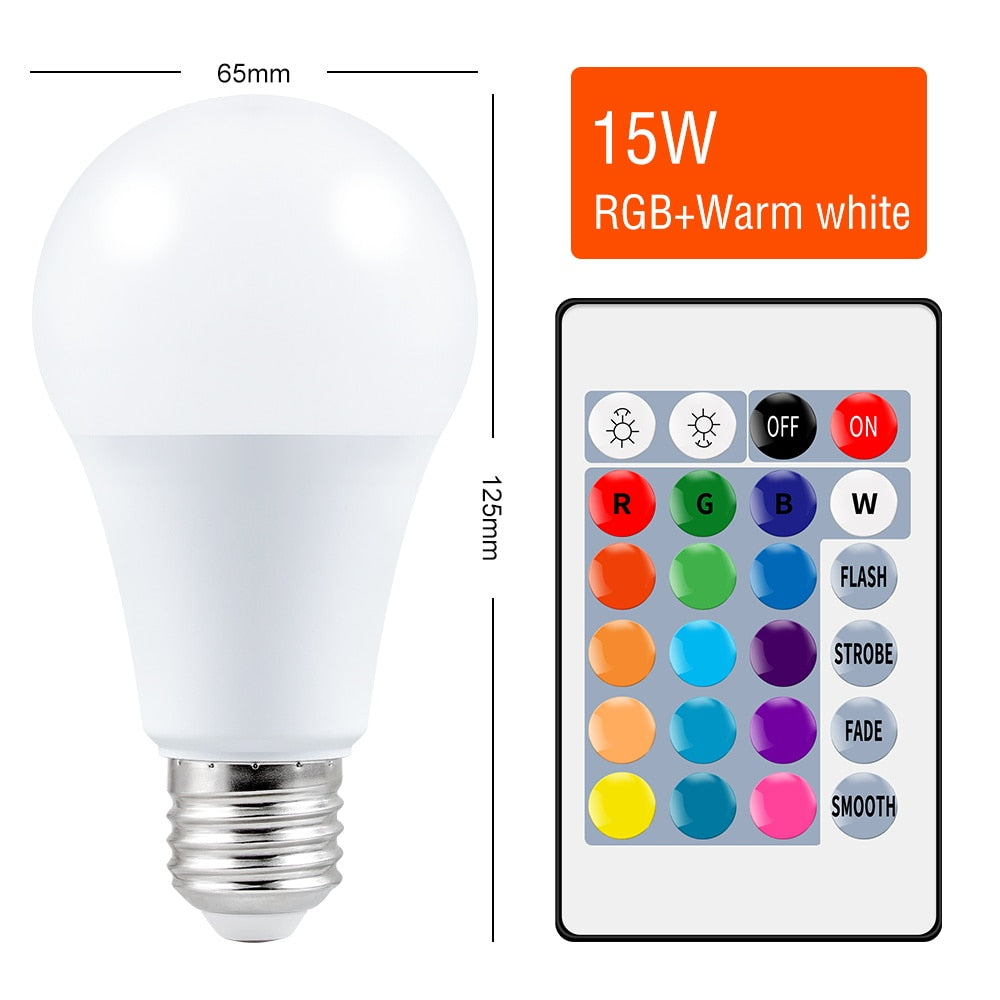 Smart Control Light Bulb - RGB-Warm-15W / Two Years Warranty