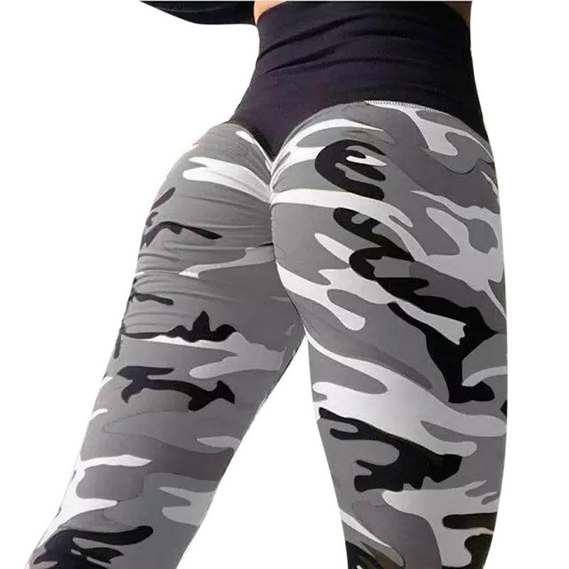 Camo Leggings - gray / Waist-64-68cm/25.2-26.77in, Length-92cm/36.22in