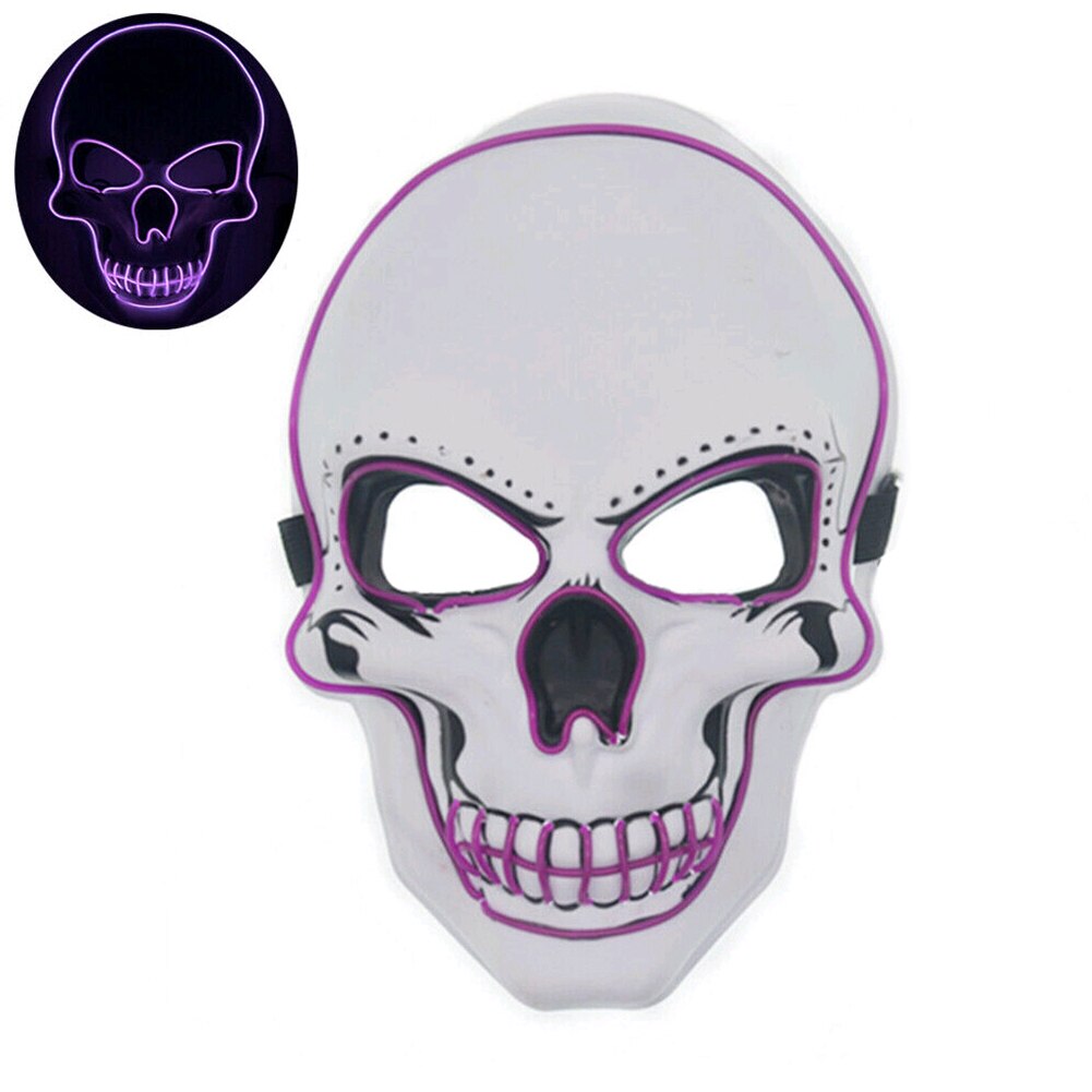 Skeleton Halloween Mask - Purple