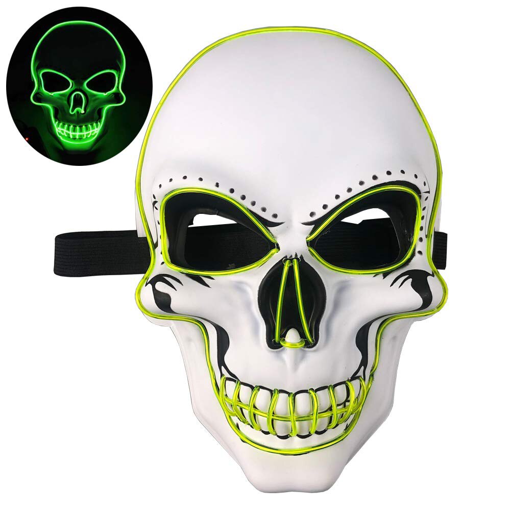 Skeleton Halloween Mask - Green