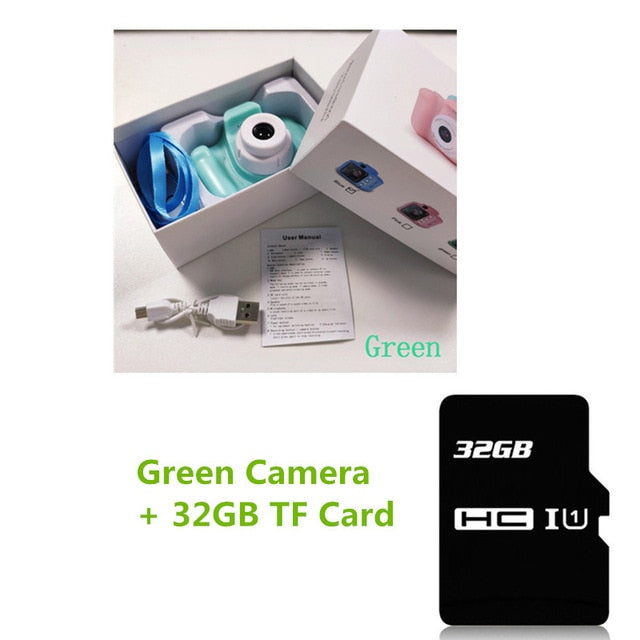 Mini-Digital Camera for Kids - 32GB Green Camera