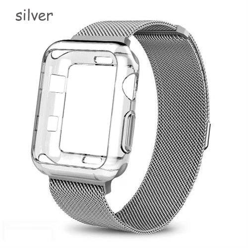 Apple Watch Metal Bracelet (Bracelet Only) - silver clear / 38mm series 3 2 1