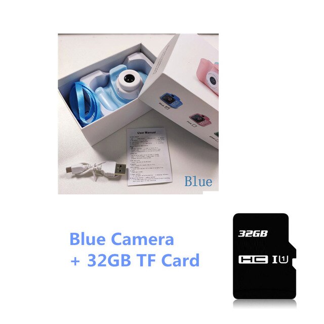 Mini-Digital Camera for Kids - 32GB Blue Camera