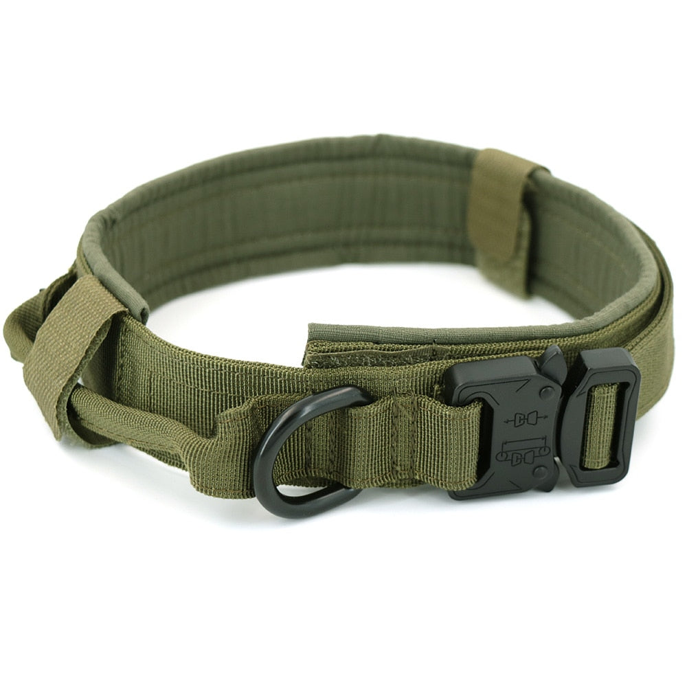 Tactical Dog Collar - Green Collar / XL (51-61cm)