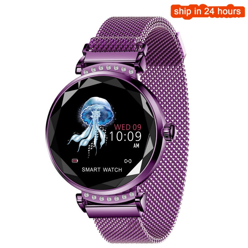 Waterproof Heart Rate Monitoring  Bluetooth Women’s Watch - Purple