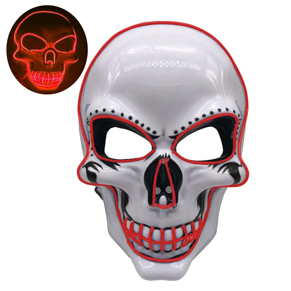 Skeleton Halloween Mask - Orange