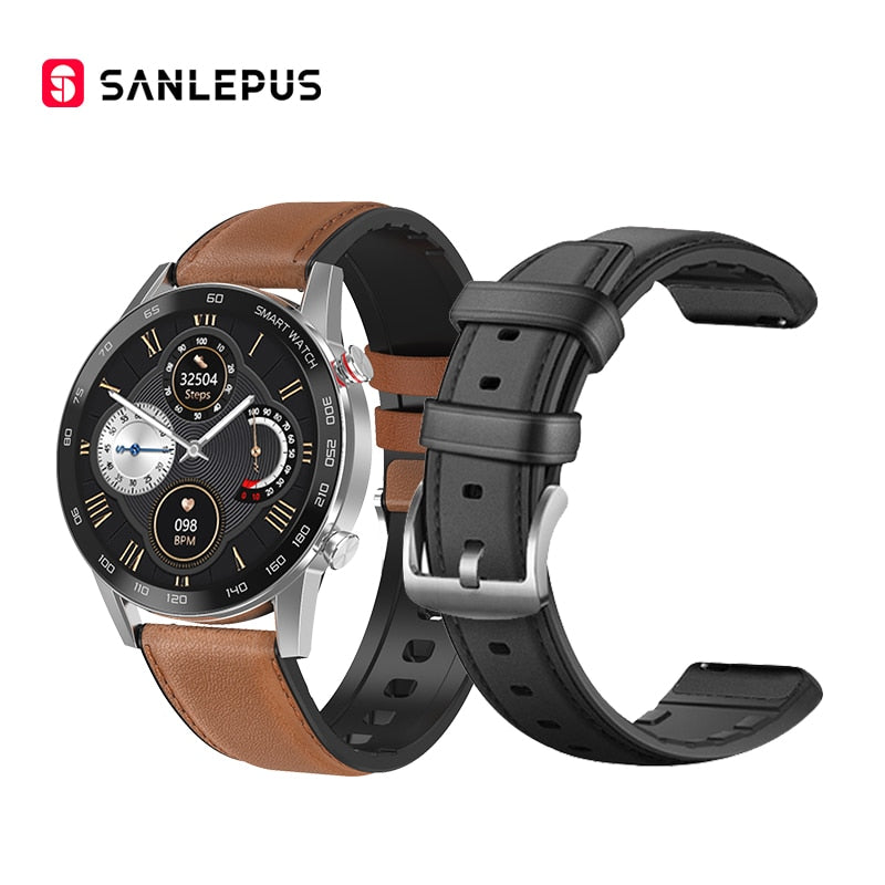 Men's Smart Watch - With Leather Strap