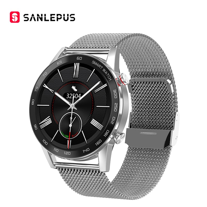 Men's Smart Watch - Silver-Steel Strap