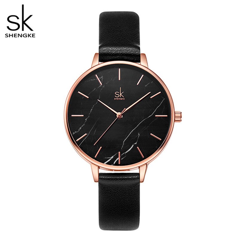 Shengke Fashion Watch for Women - Black Gold