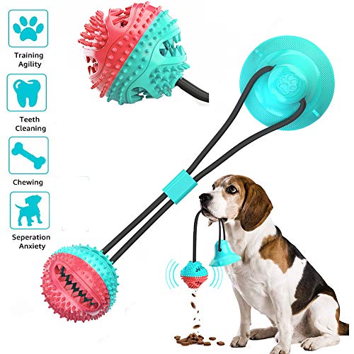 Multifunction Squeaking Pull Toy with Suction Cup - Round with Suck Cup