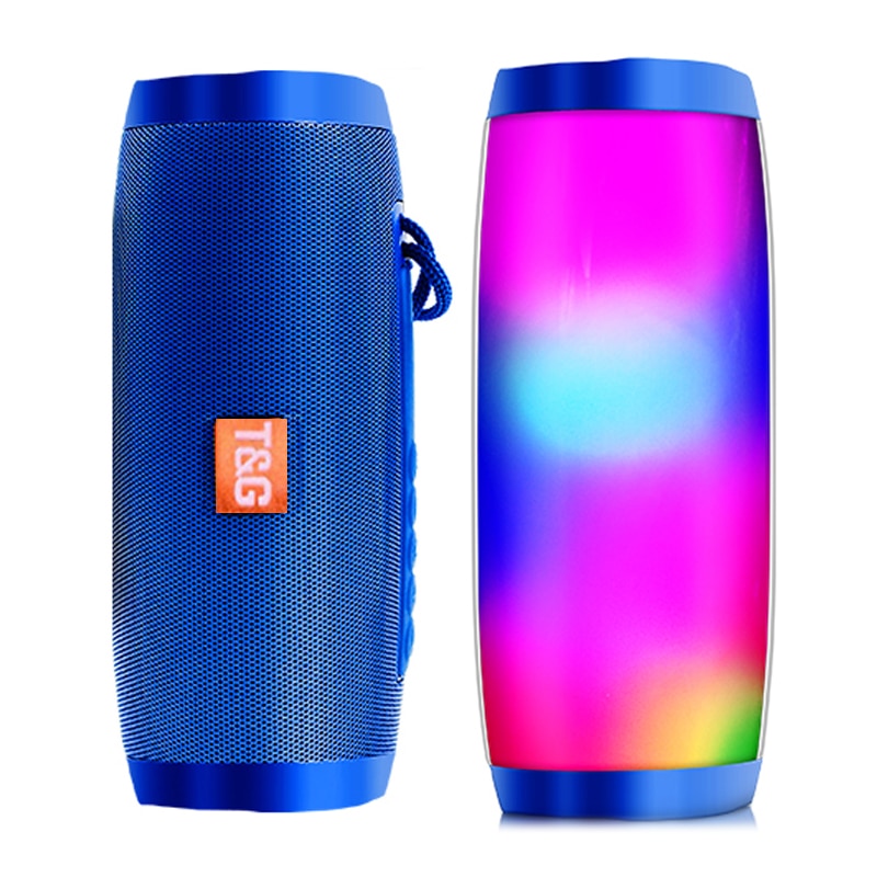 Wireless Bluetooth Portable Speaker - blue with light