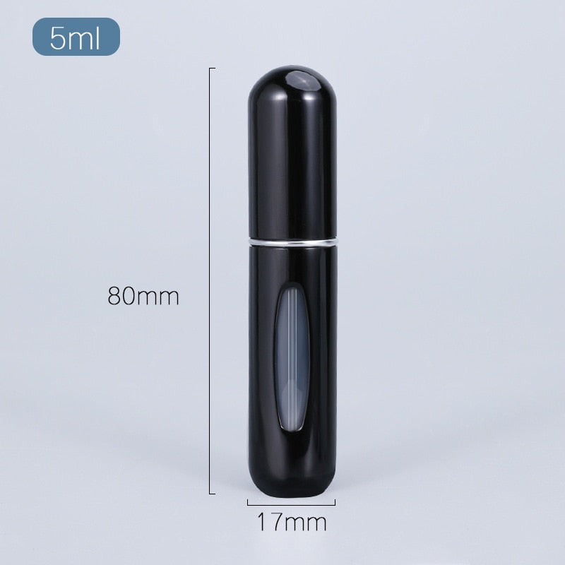 5ml Perfume Portable Atomizer - 5ml / Bright black / Metal