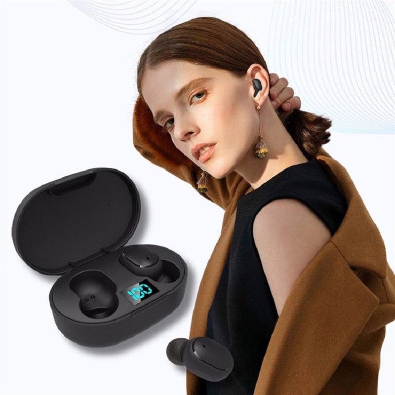 E6s Smart Digital Display Bluetooth Headset / Earbuds