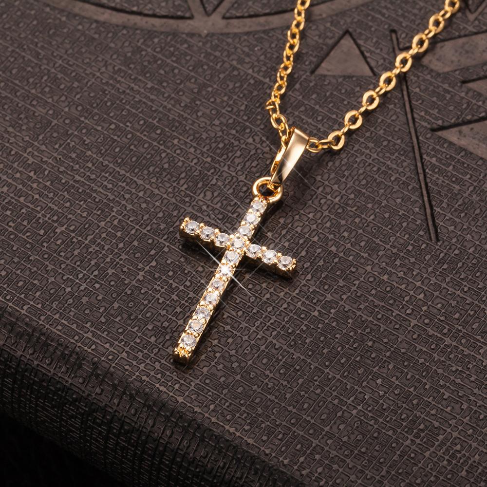 Cross Pendant Necklace - GOLDEN  A