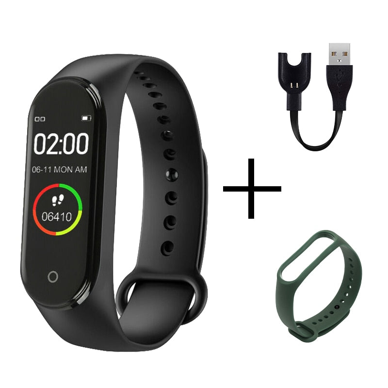 M4 Smart Digital HEART RATE Watch Monitor - Black Green