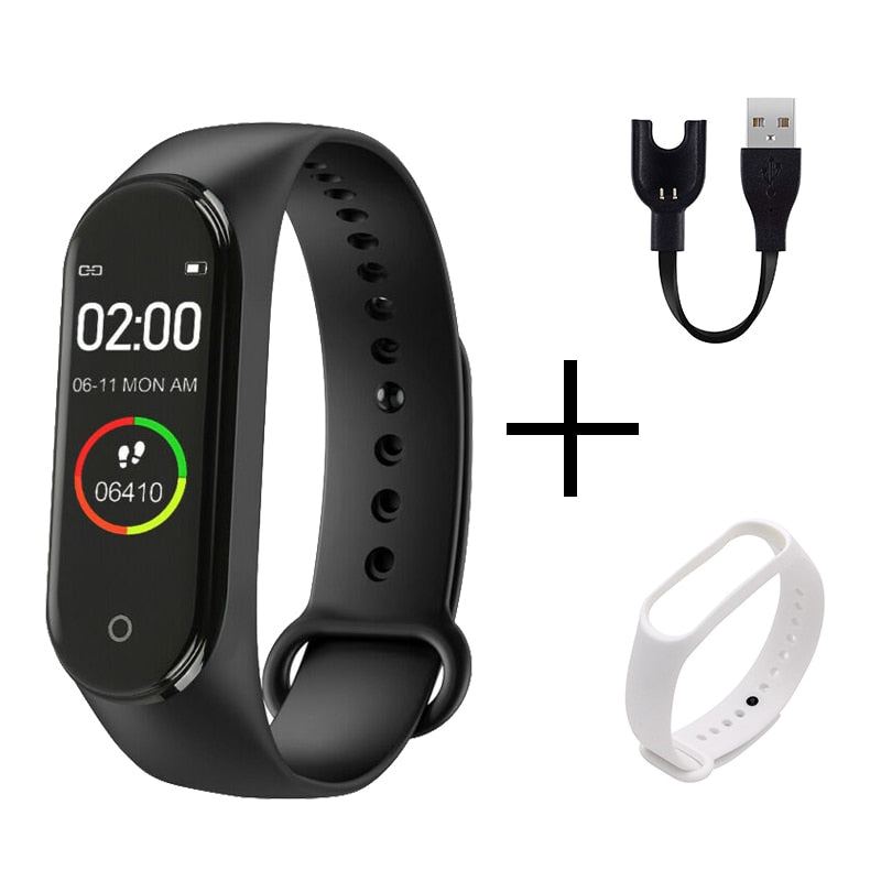 M4 Smart Digital HEART RATE Watch Monitor - Black White