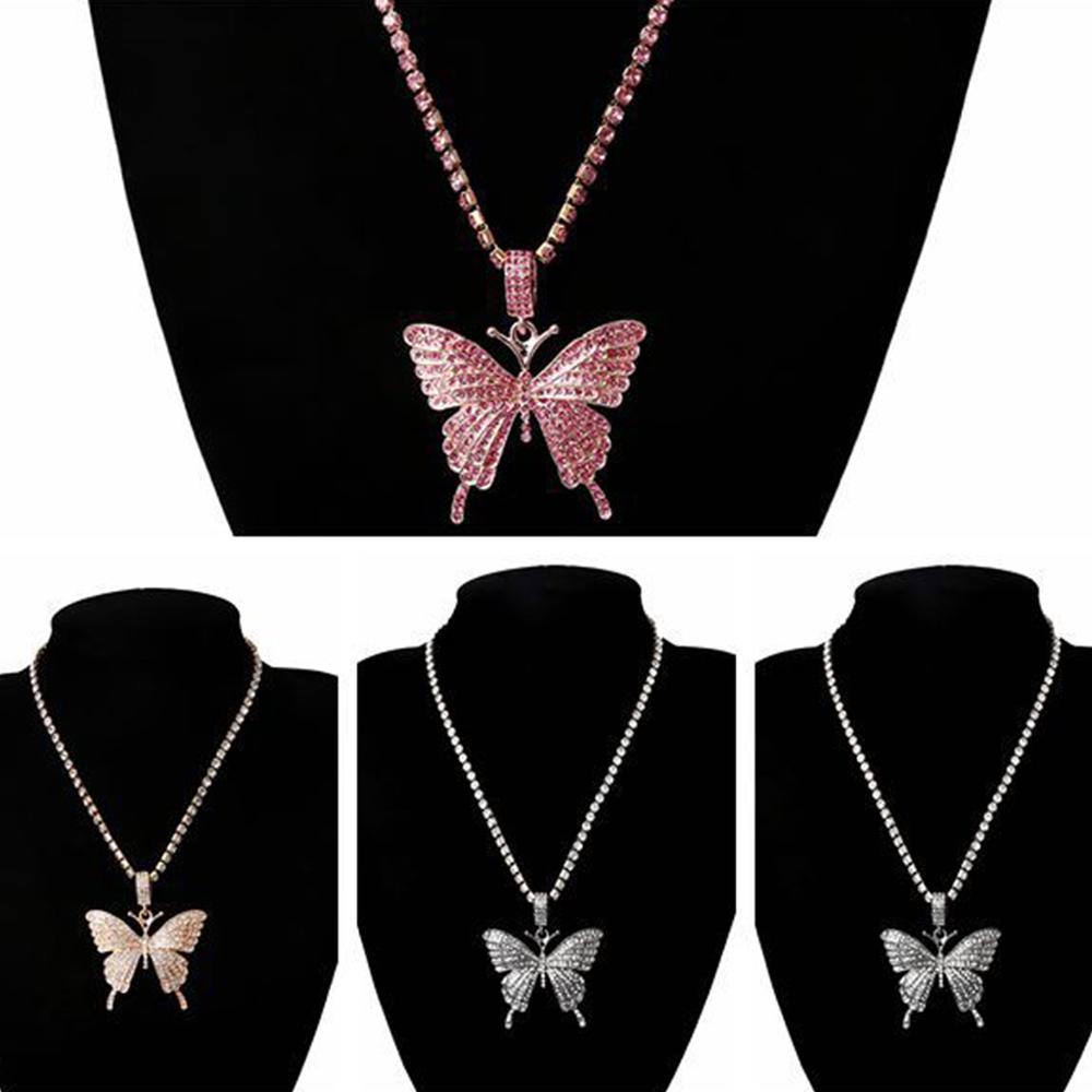 Sparkling & Iced Out Crystal Butterfly Pendant