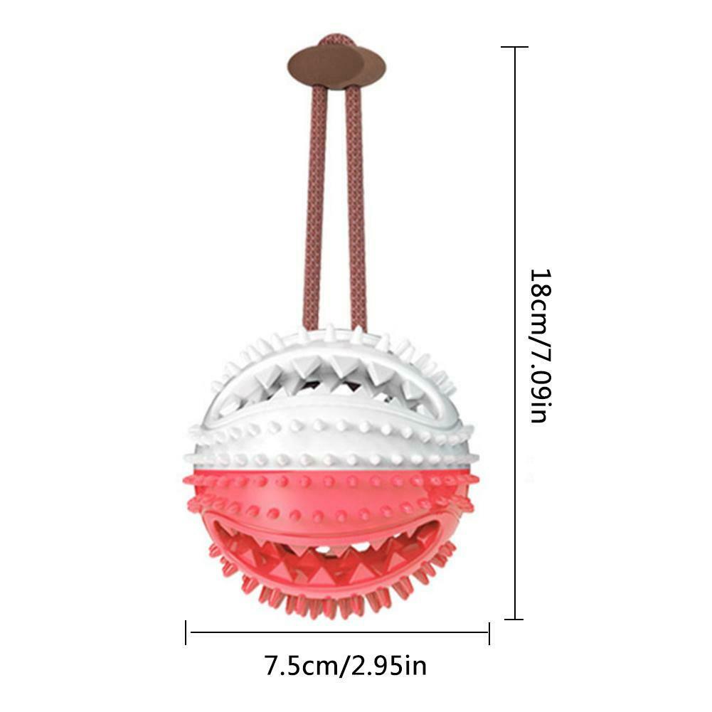 Multifunction Squeaking Pull Toy with Suction Cup - Red and White