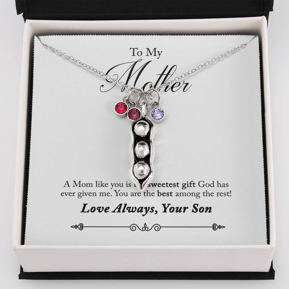 Necklace and Gift Card Set (Son to Mother) - Necklace -  3 Peas