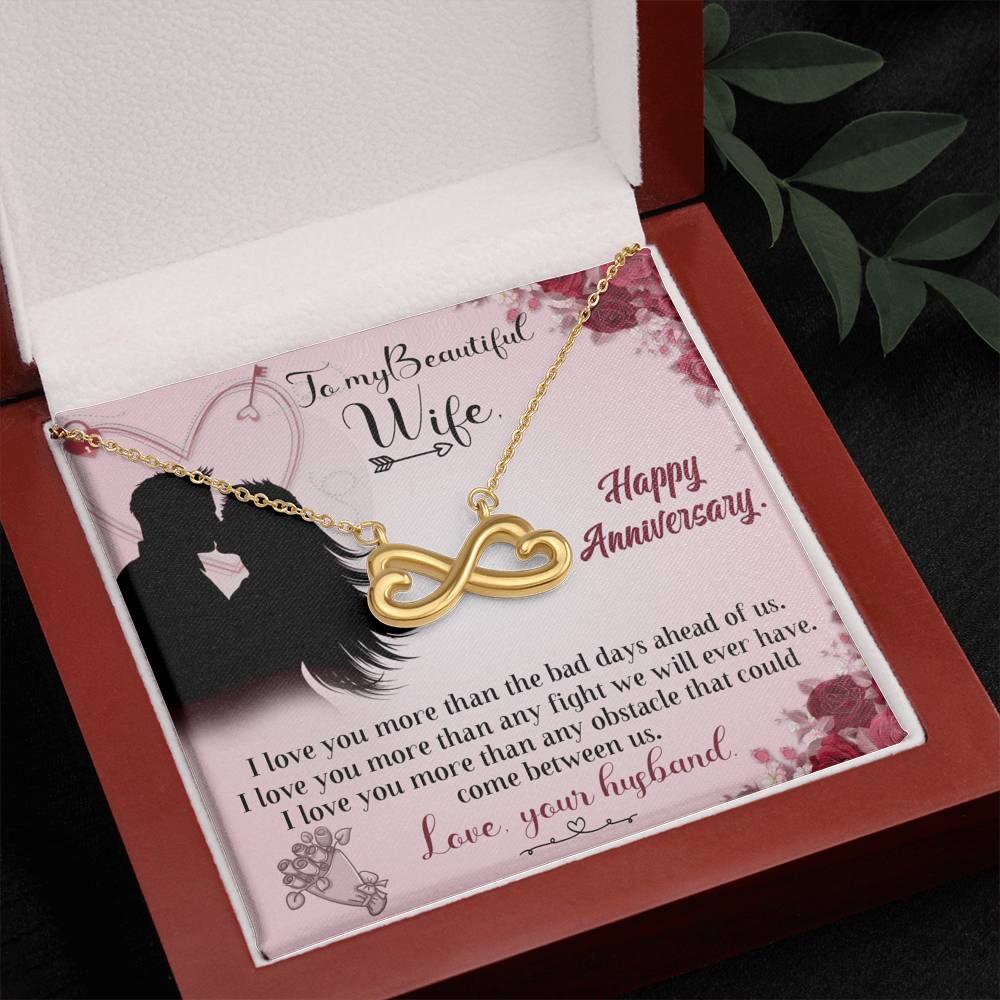 Happy Anniversary Necklace - 18k Yellow Gold Finish / Luxury Box