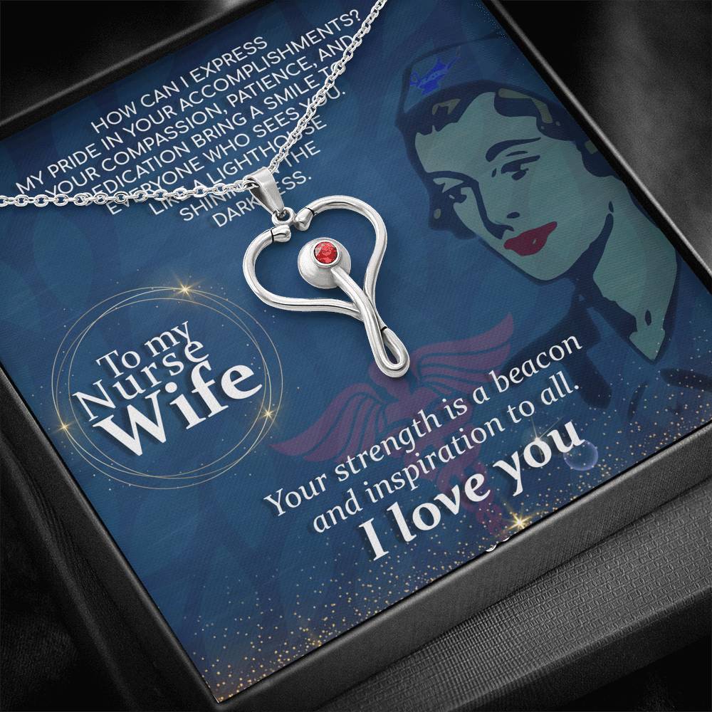 Nurse Wife Appreciation Necklace and Gift Card
