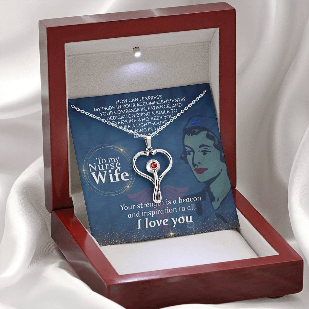Nurse Wife Appreciation Necklace and Gift Card