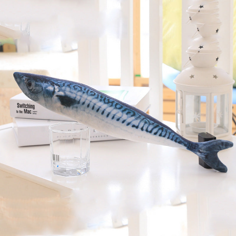 1PC 3D Fish “Cat “ Toy - Spanish Mackerel / 40cm