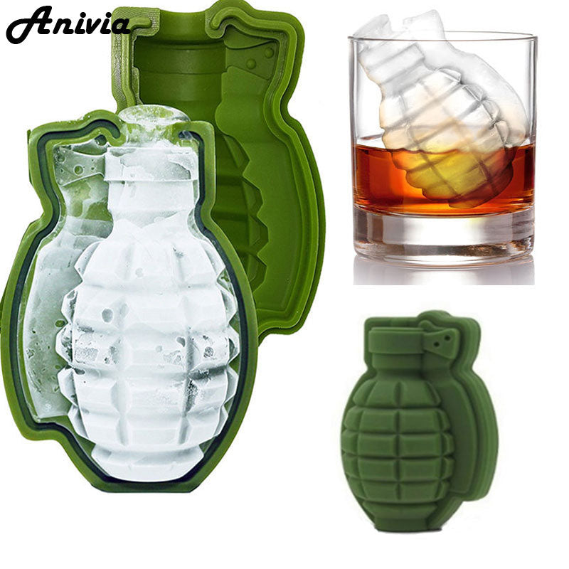 New 3D Grenade Shape Ice Cube Mold