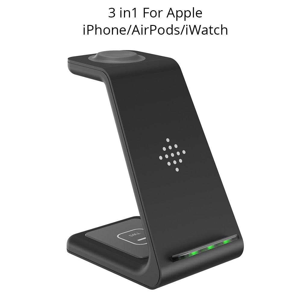 Qi 3 in 1 Wireless Charging Station - For Apple