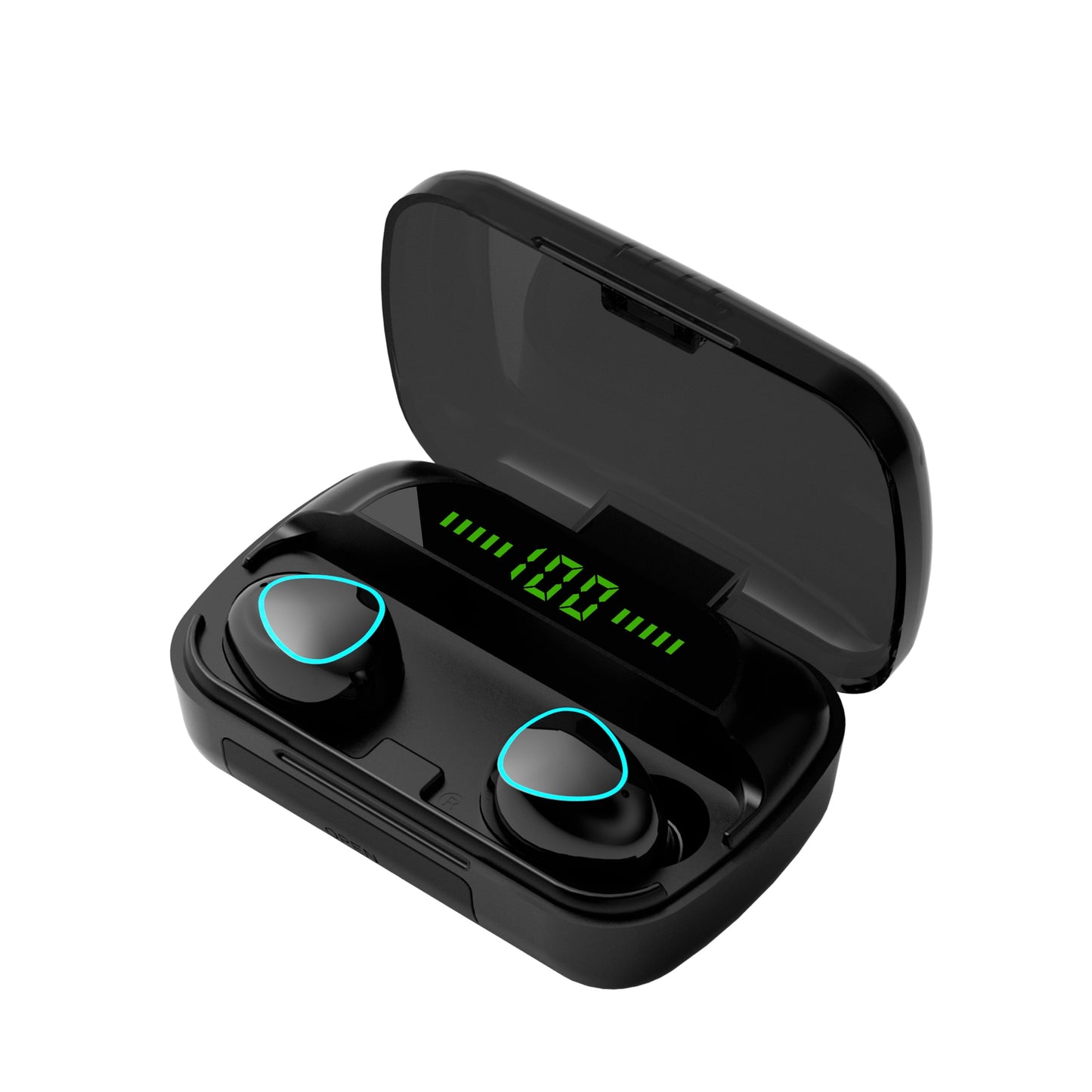 Wireless Bluetooth 5.1 Earphones and Charging Box - Black