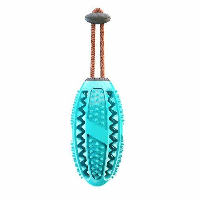 Multifunction Squeaking Pull Toy with Suction Cup - Blue Oval-M