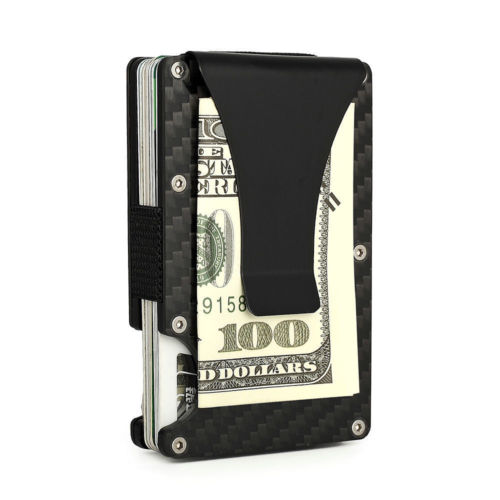 Hirigin Stainless Steel Elastic Band Slim Money Wallet Credit Card Holder