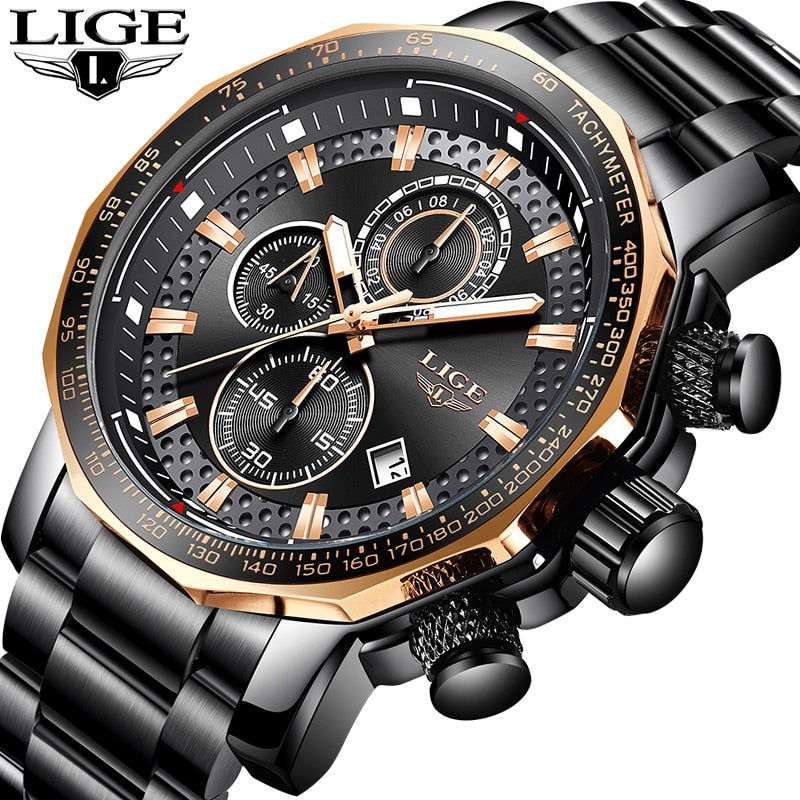 LIGE Mens Watch