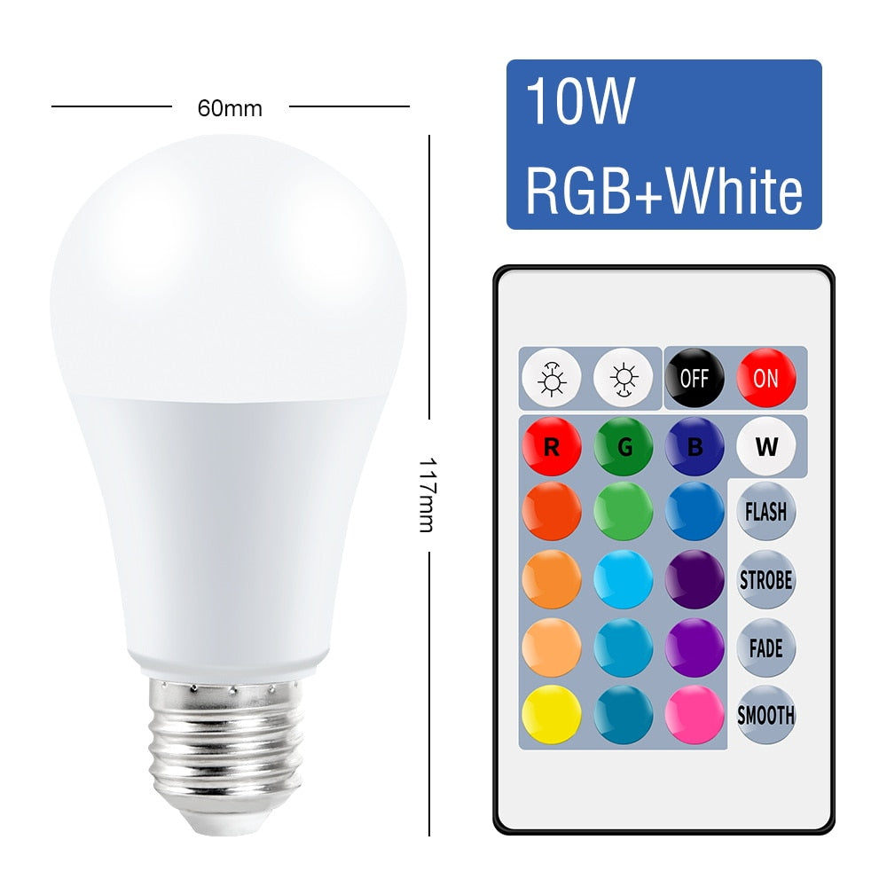 Smart Control Light Bulb - RGB-White-10W / Two Years Warranty