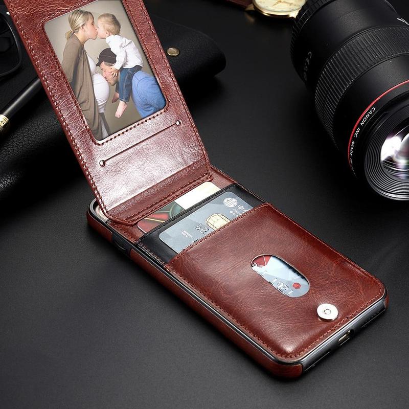 Vertical Flip Wallet Case For iPhone