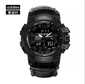 LED Military Watch with compass 30M Waterproof - Black