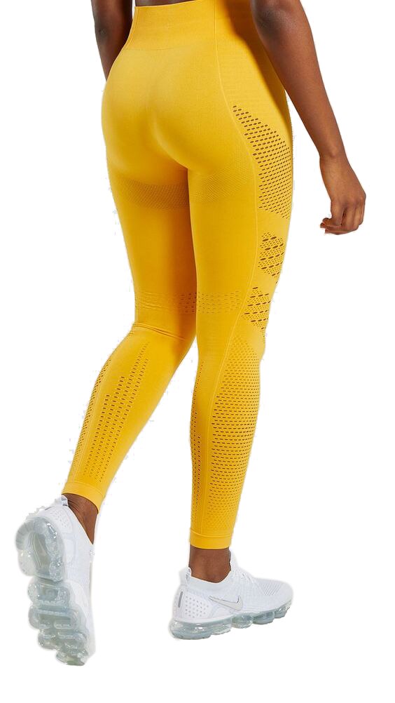 2pc Yoga Leggings Set - yellow pants / S