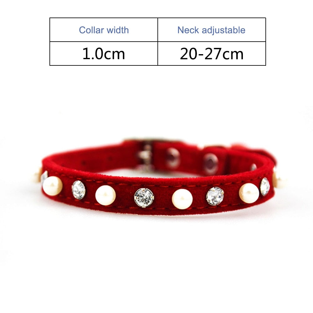 Cat Collar With Bell - red-jw0002 / As pictures