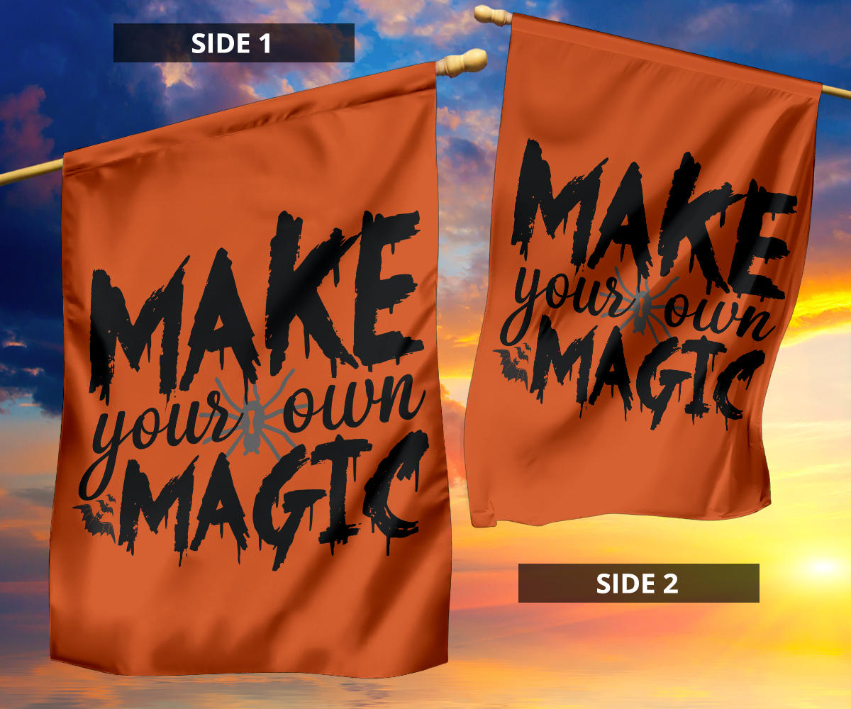 Make Your Own Magic (Orange) - Halloween Flag