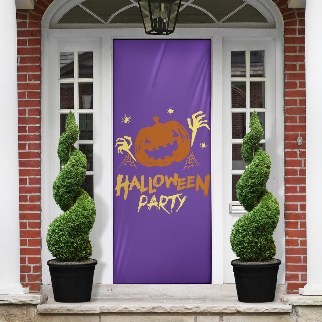 Halloween Party Purple - Halloween Door Sock