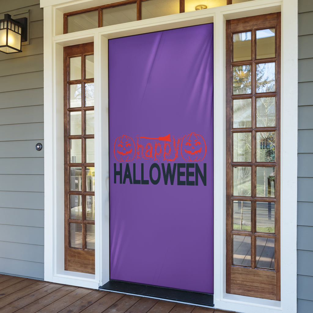 Happy Halloween Purple - Halloween Door Sock