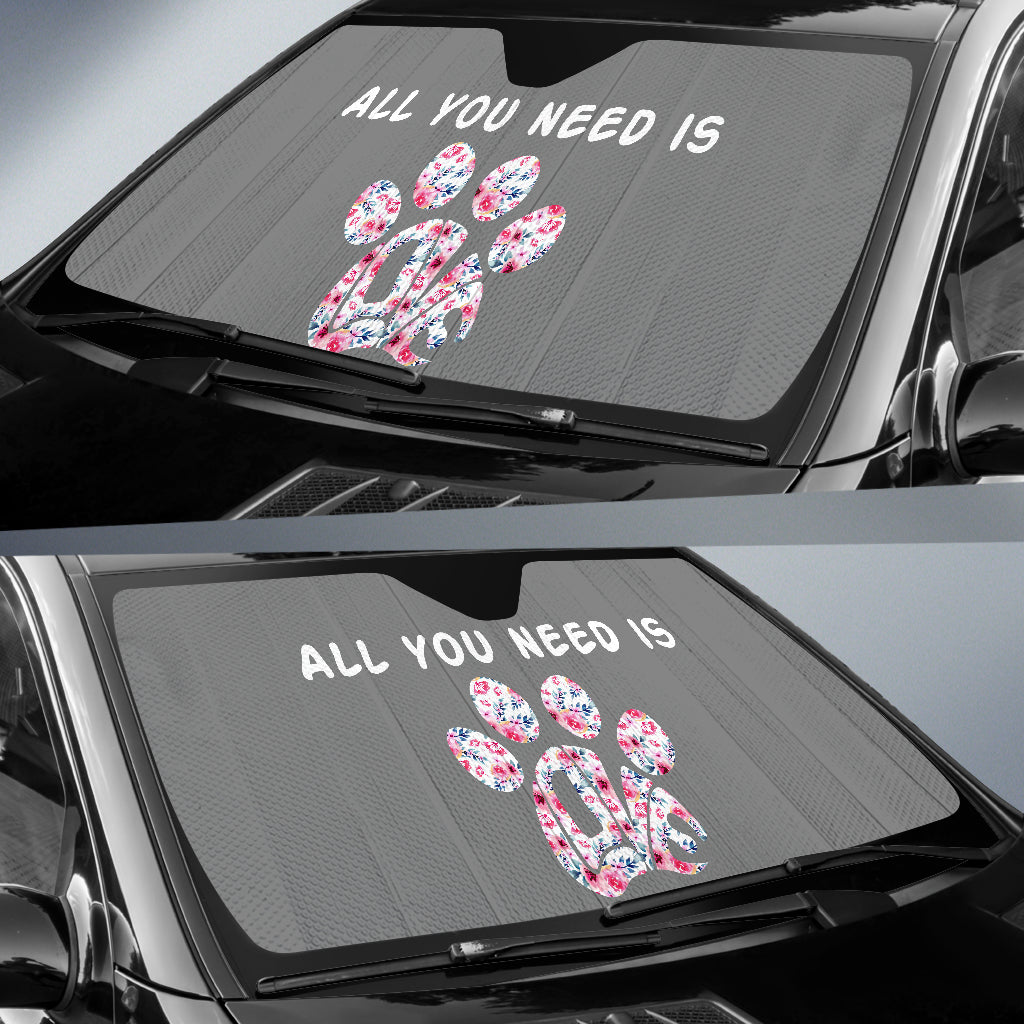 All you need is love auto sun shade