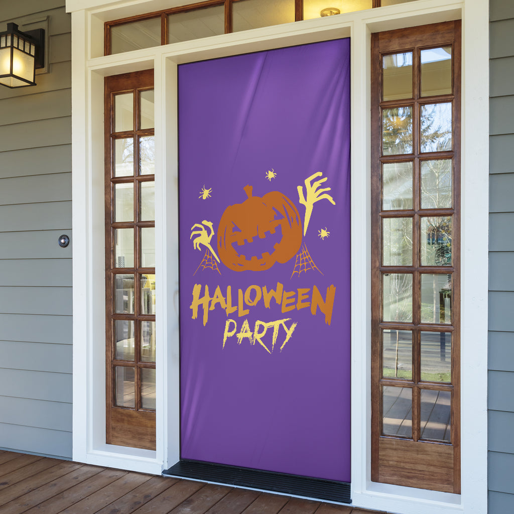 Halloween Party Purple - Halloween Door Sock