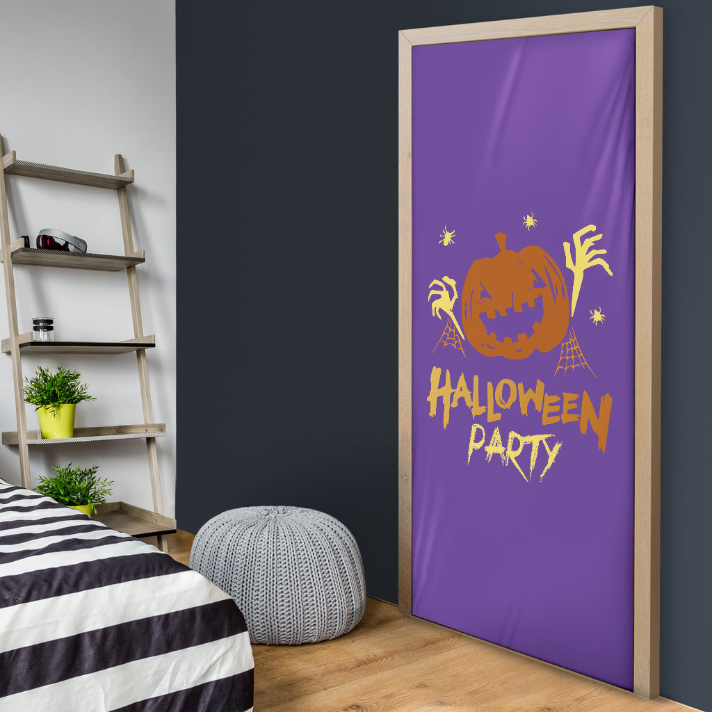 Halloween Party Purple - Halloween Door Sock