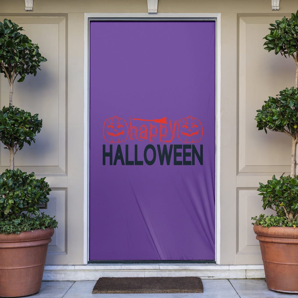 Happy Halloween Purple - Halloween Door Sock