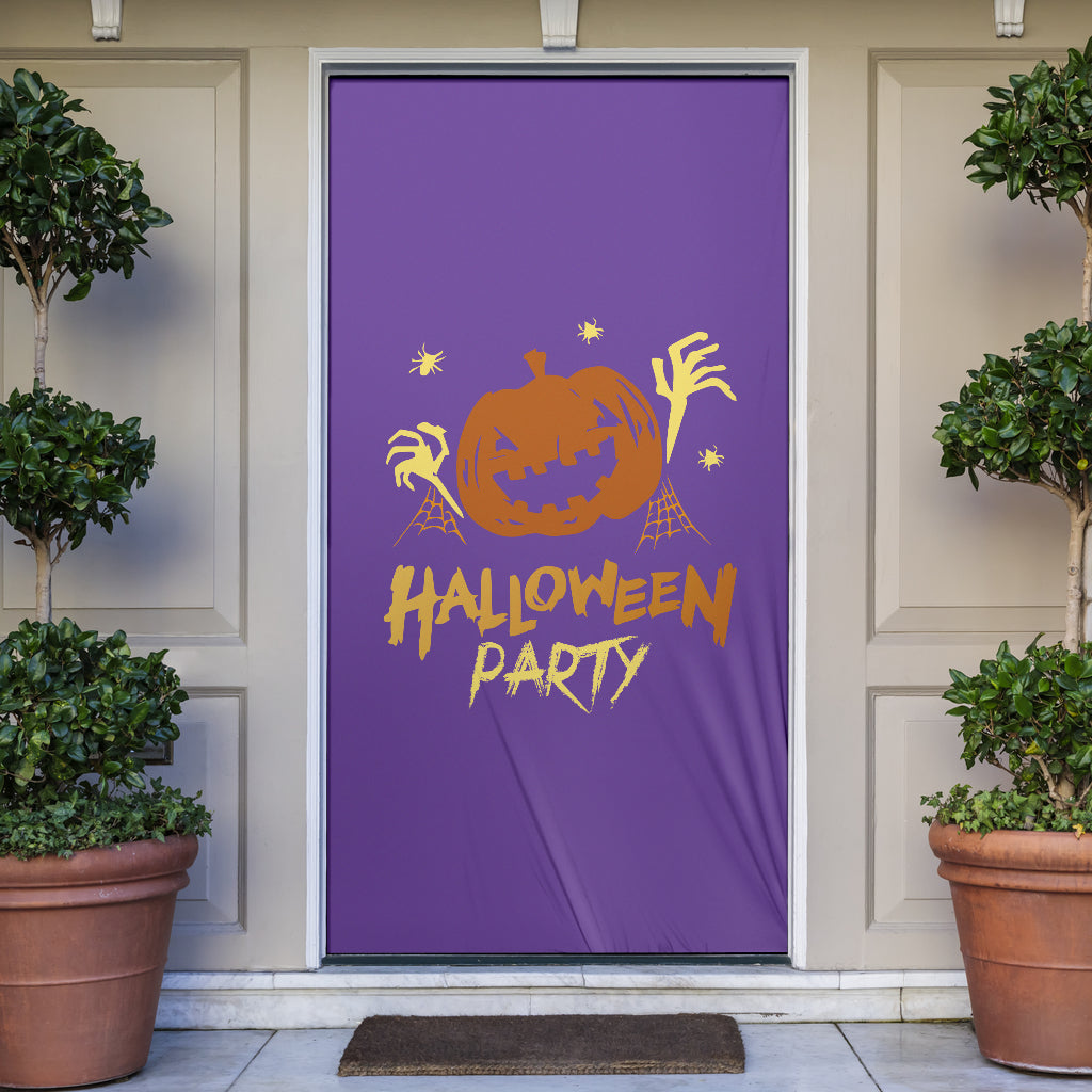 Halloween Party Purple - Halloween Door Sock