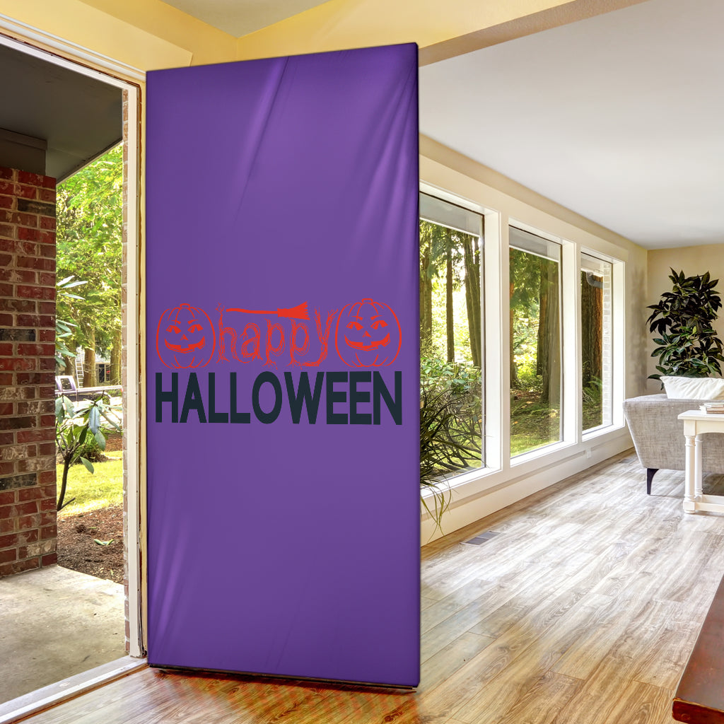 Happy Halloween Purple - Halloween Door Sock