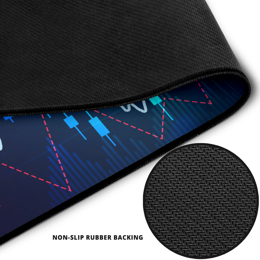 Mouse and Keyboard Mat (Stock Chart Design)